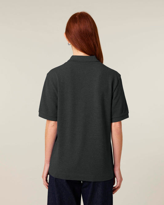 POLO - HEATHER DONKER GRIJS