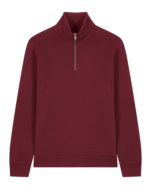 ZIP SWEATER - BURGUNDY