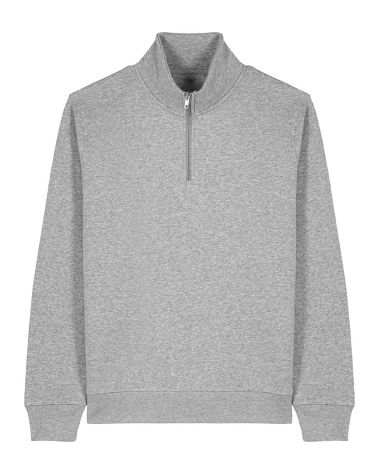 ZIP SWEATER - HEATHER GRIJS