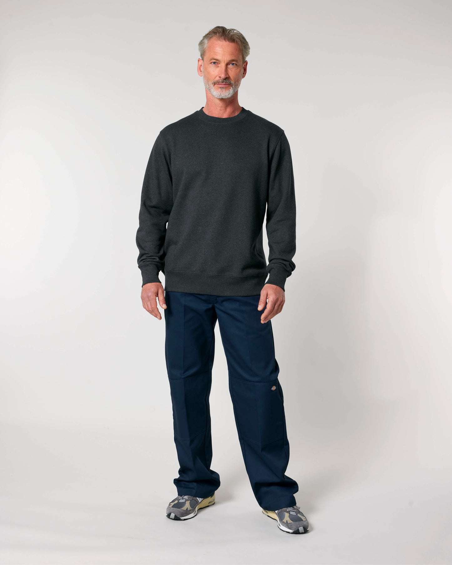 SWEATER - HEATHER DONKER GRIJS