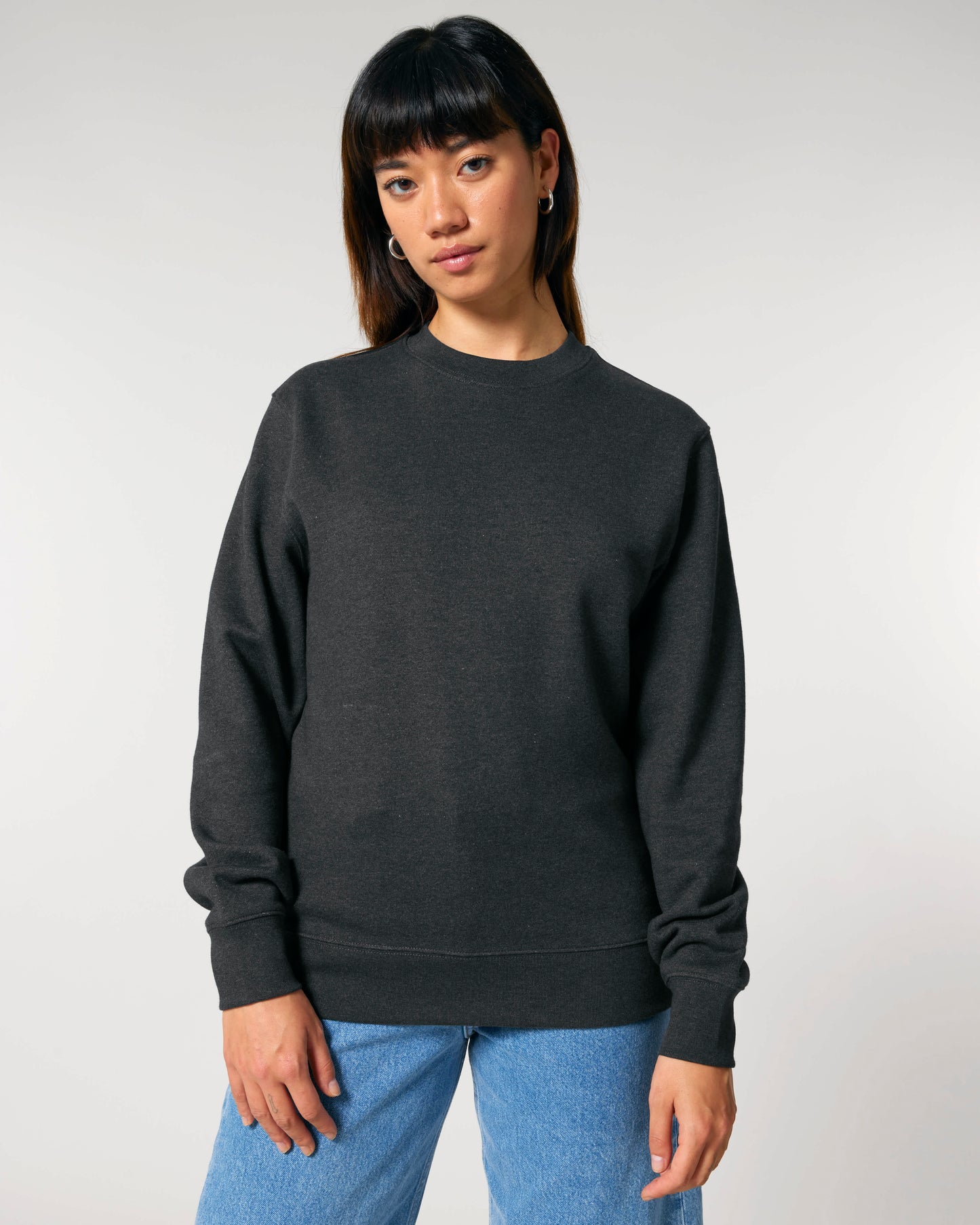 SWEATER - HEATHER DONKER GRIJS