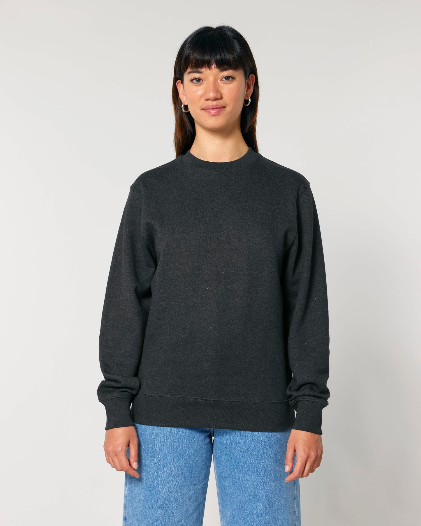 SWEATER - HEATHER DONKER GRIJS