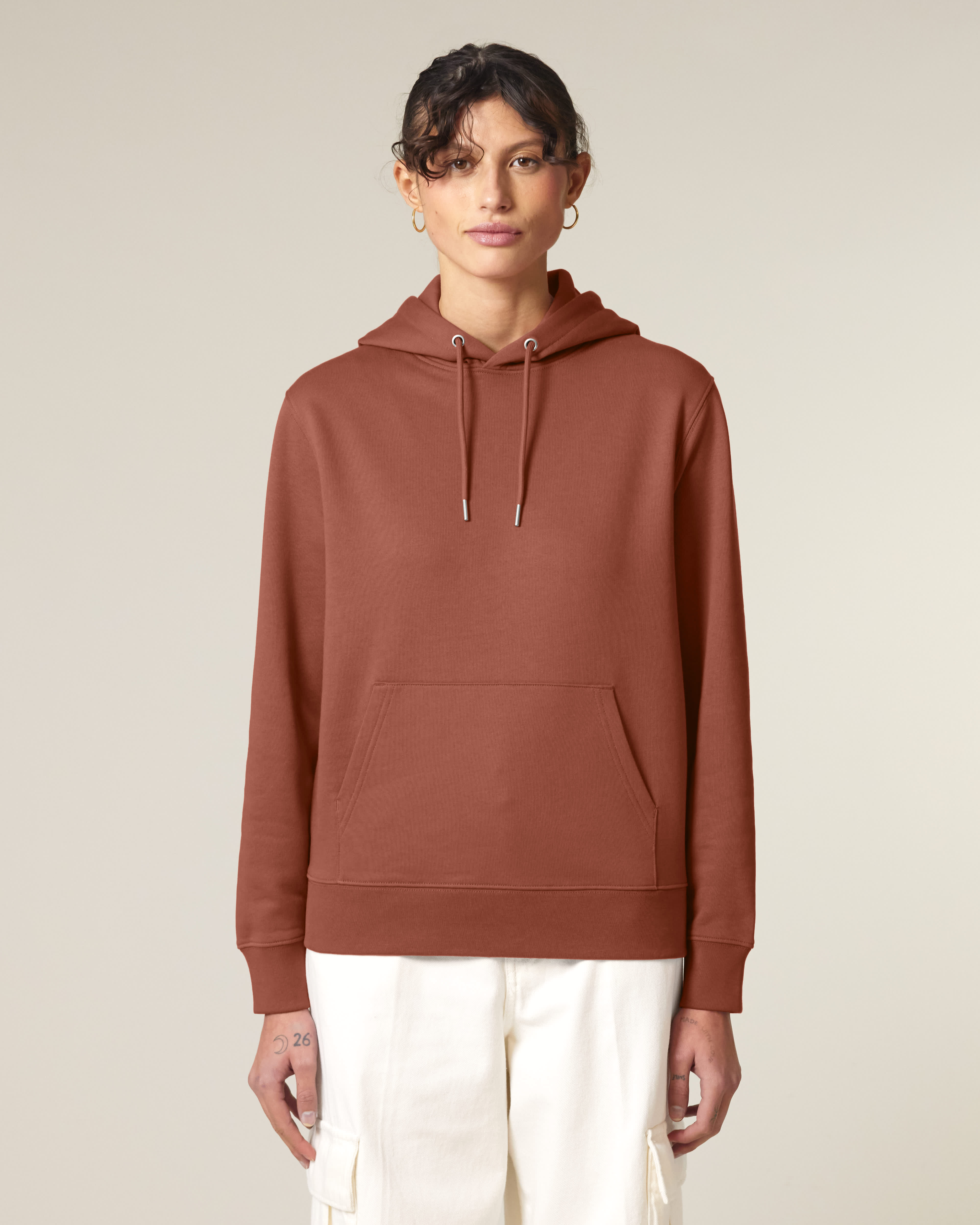 HOODIE - HEATHER BRUIN