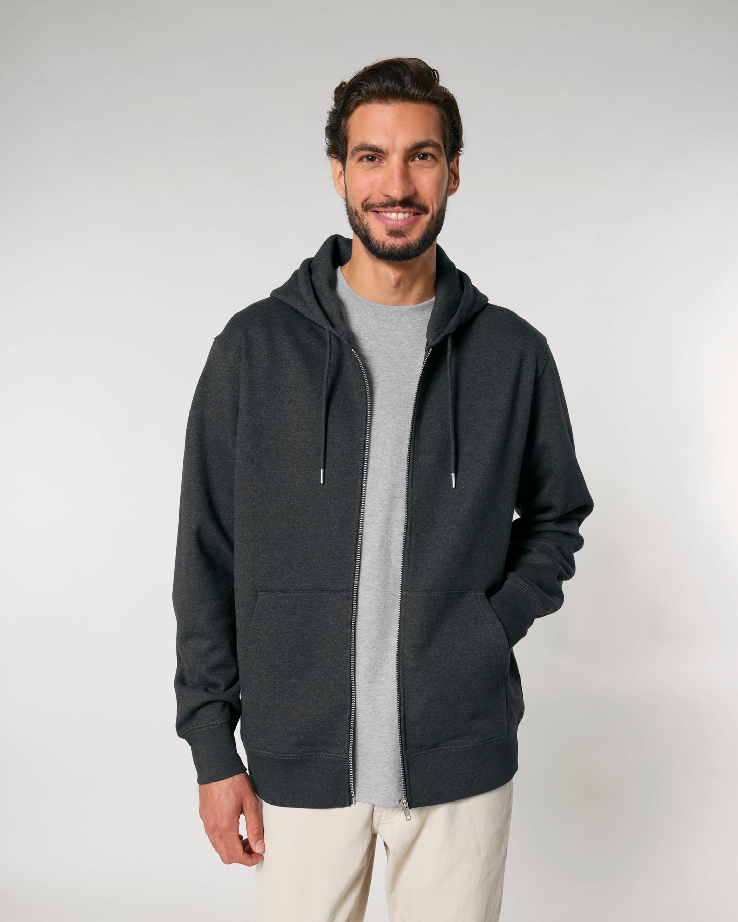 VEST - HEATHER DONKER GRIJS