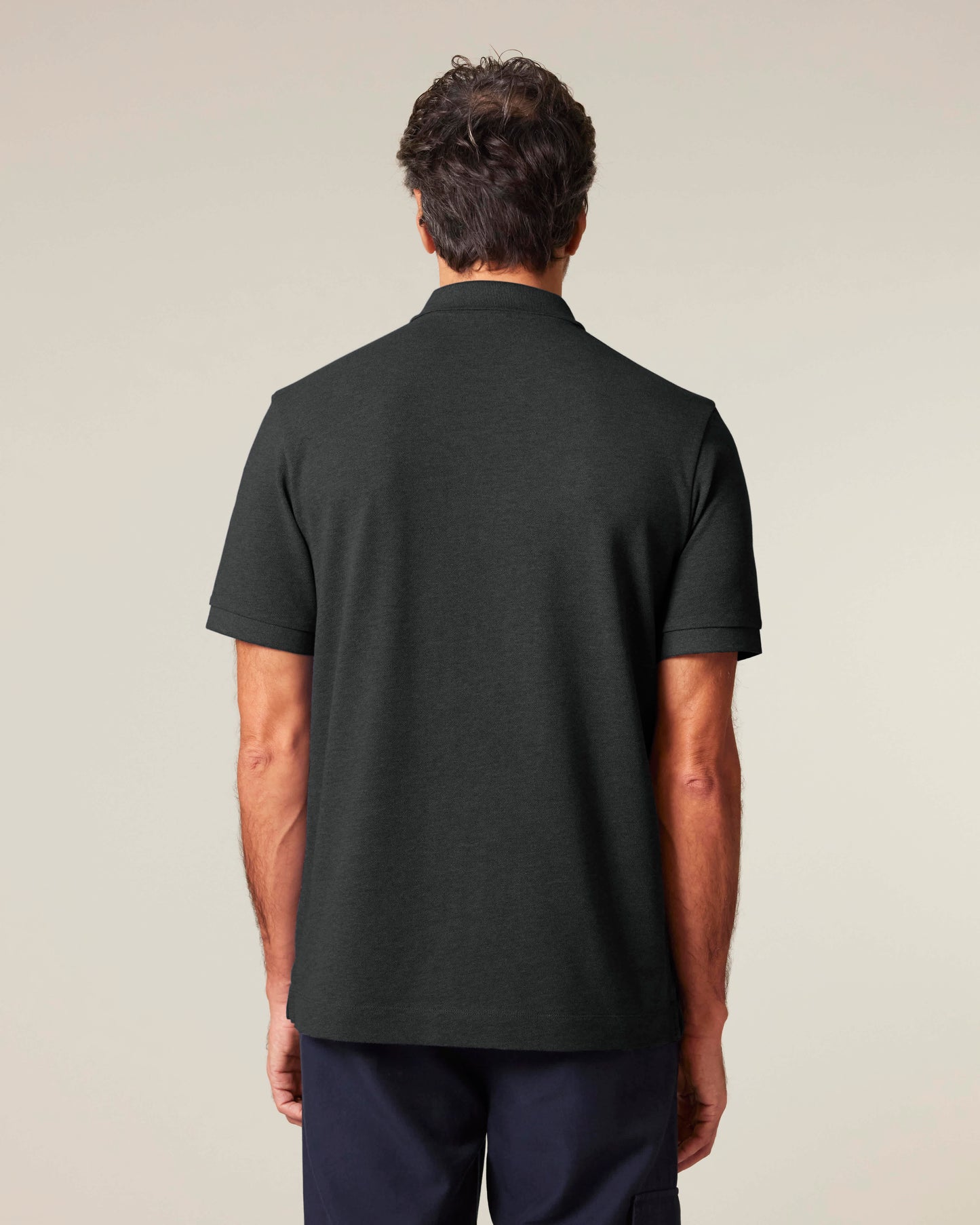 POLO - HEATHER DONKER GRIJS