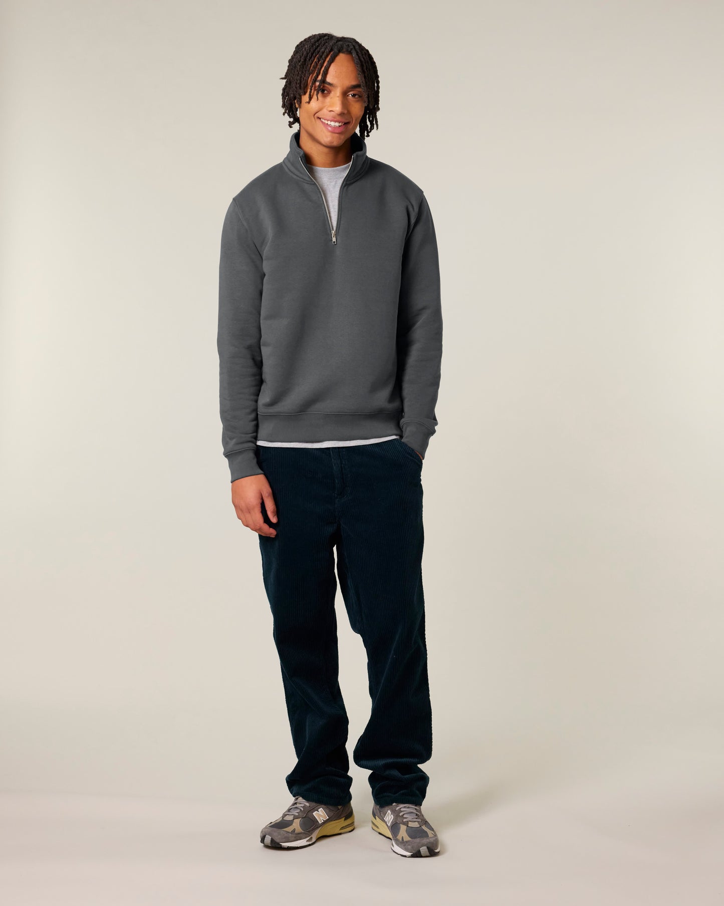 ZIP SWEATER - ANTHRACITE