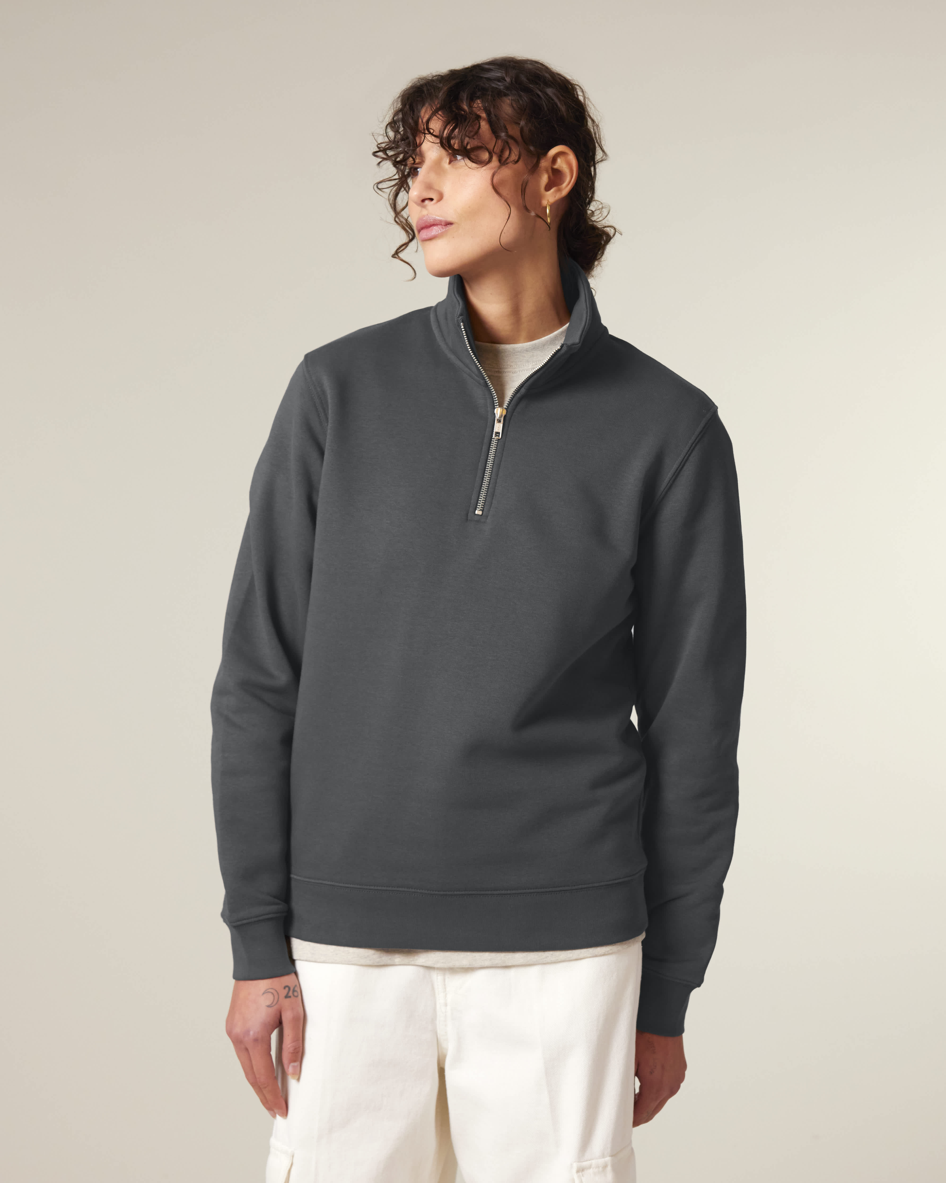 ZIP SWEATER - ANTHRACITE