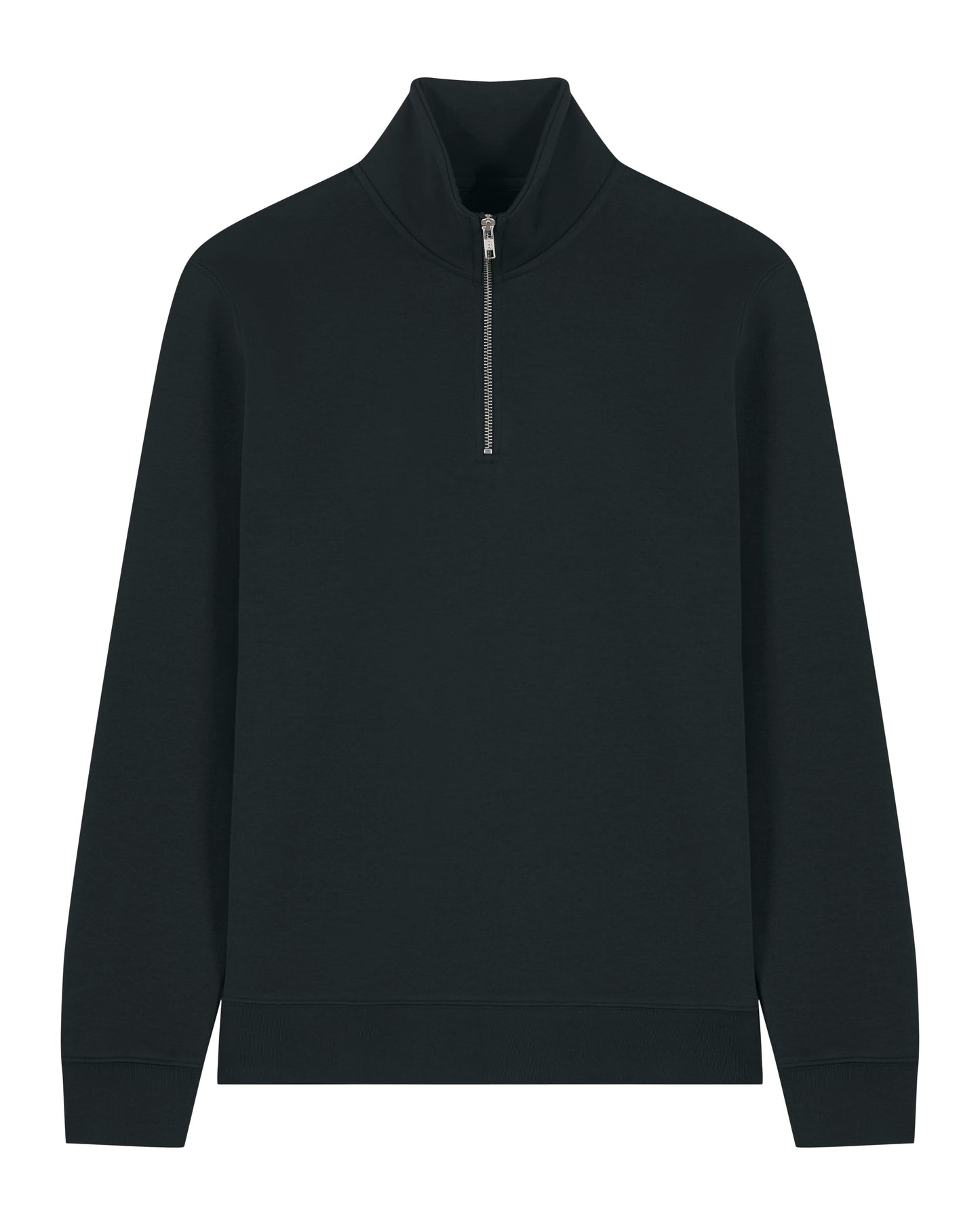 ZIP SWEATER - ZWART