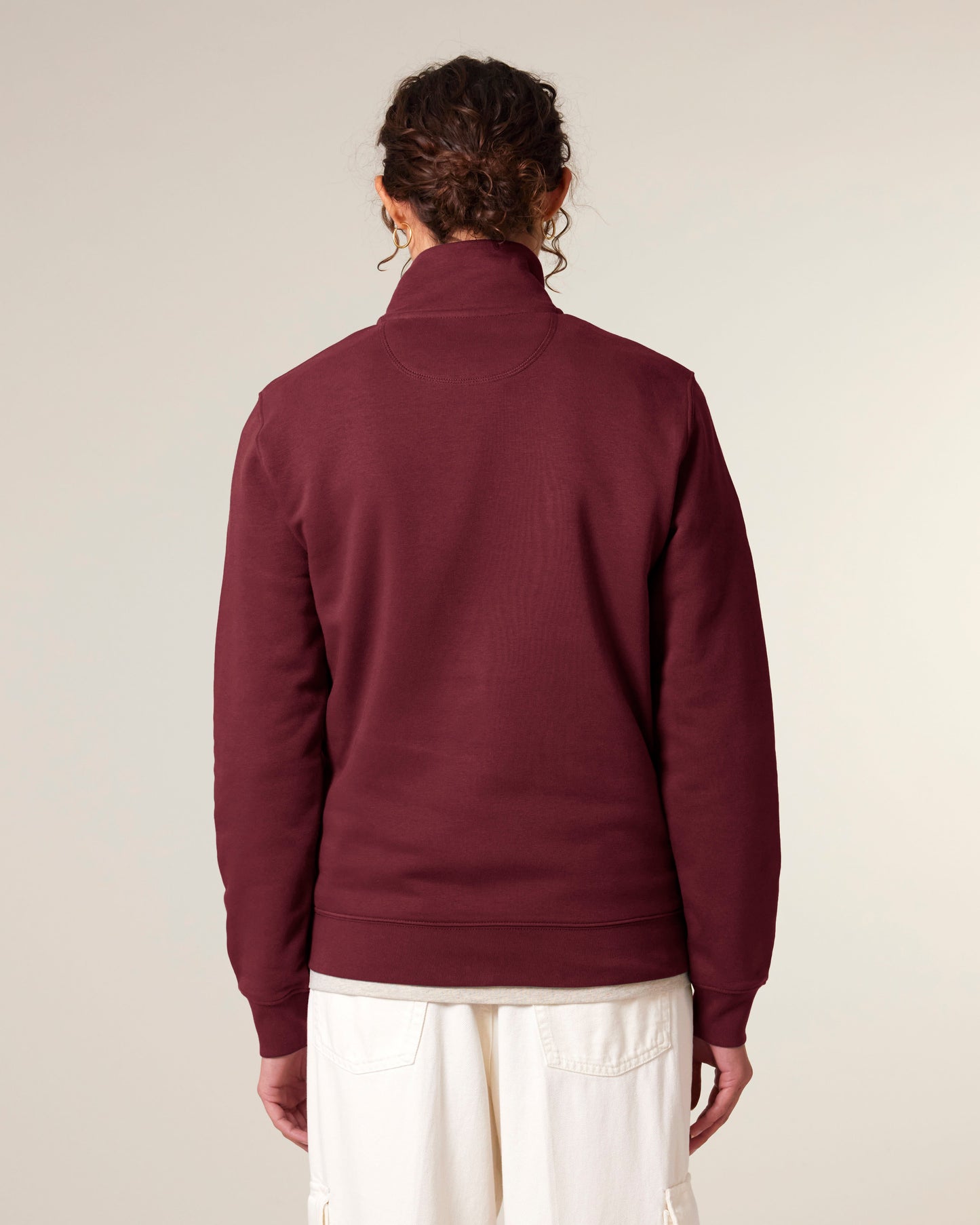 ZIP SWEATER - BURGUNDY