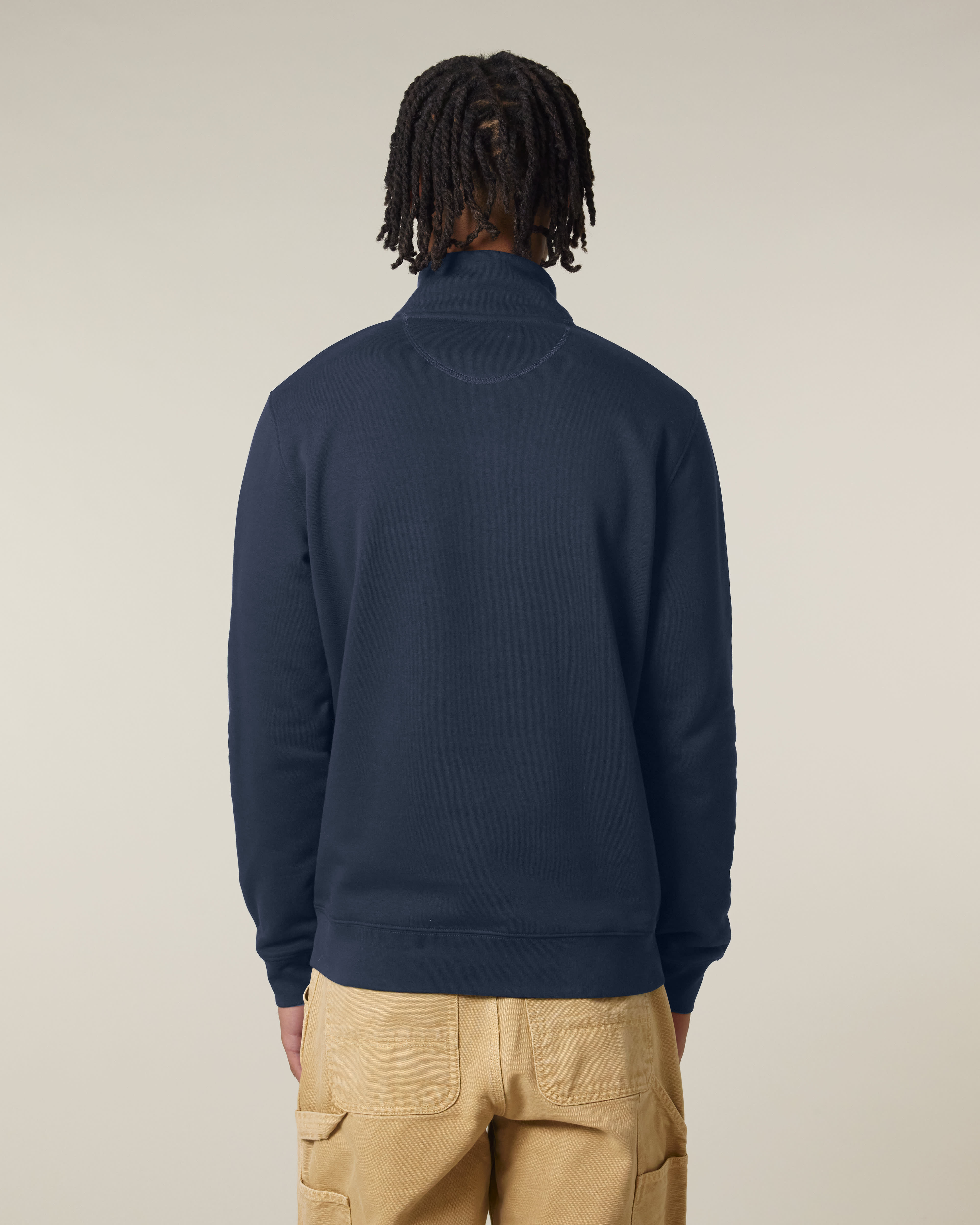 ZIP SWEATER - NAVY