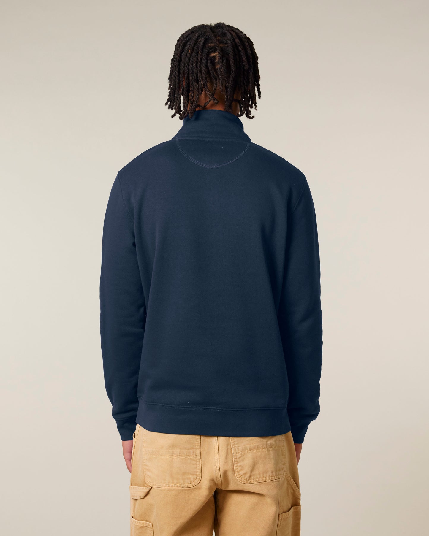 ZIP SWEATER - NAVY