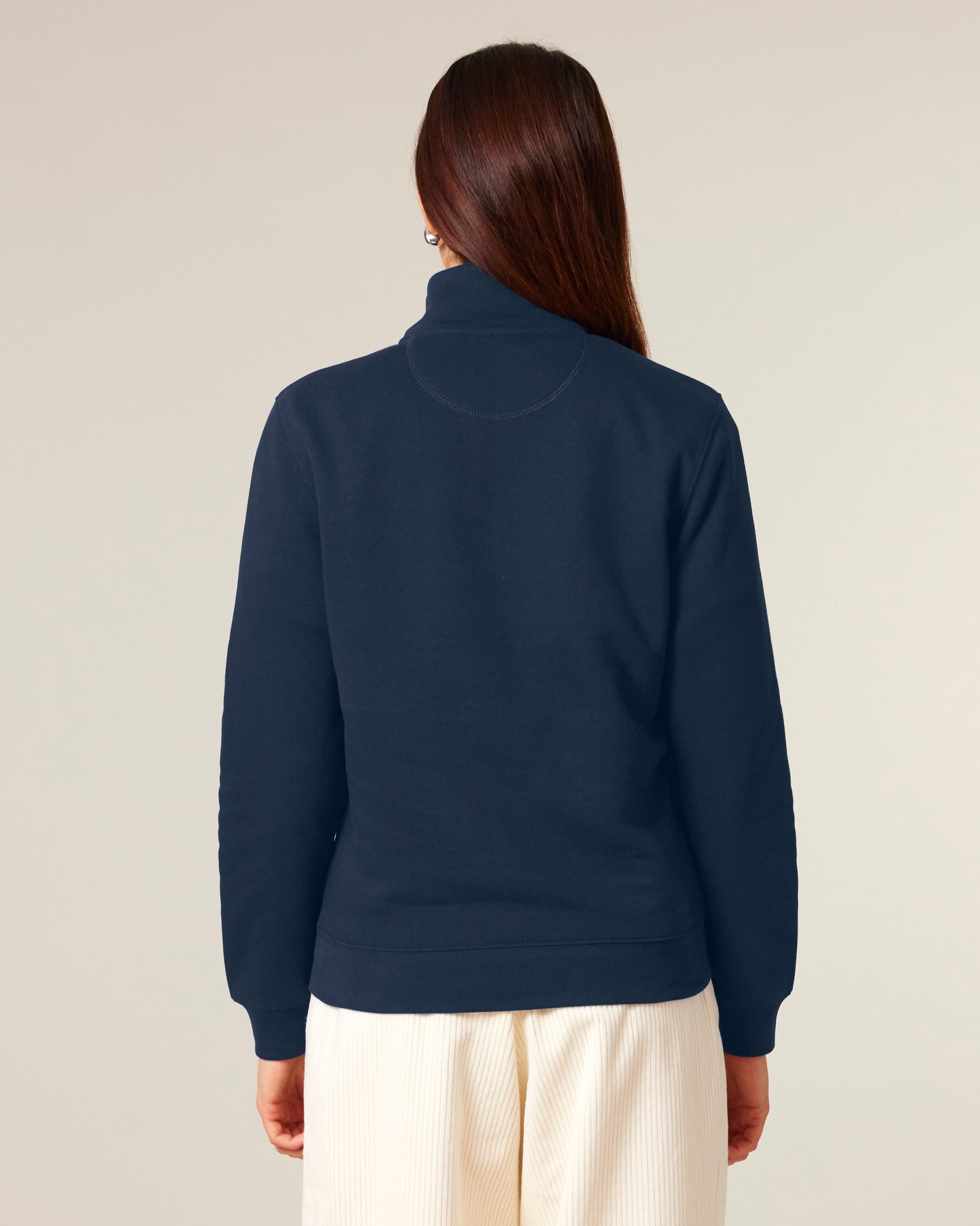 ZIP SWEATER - NAVY