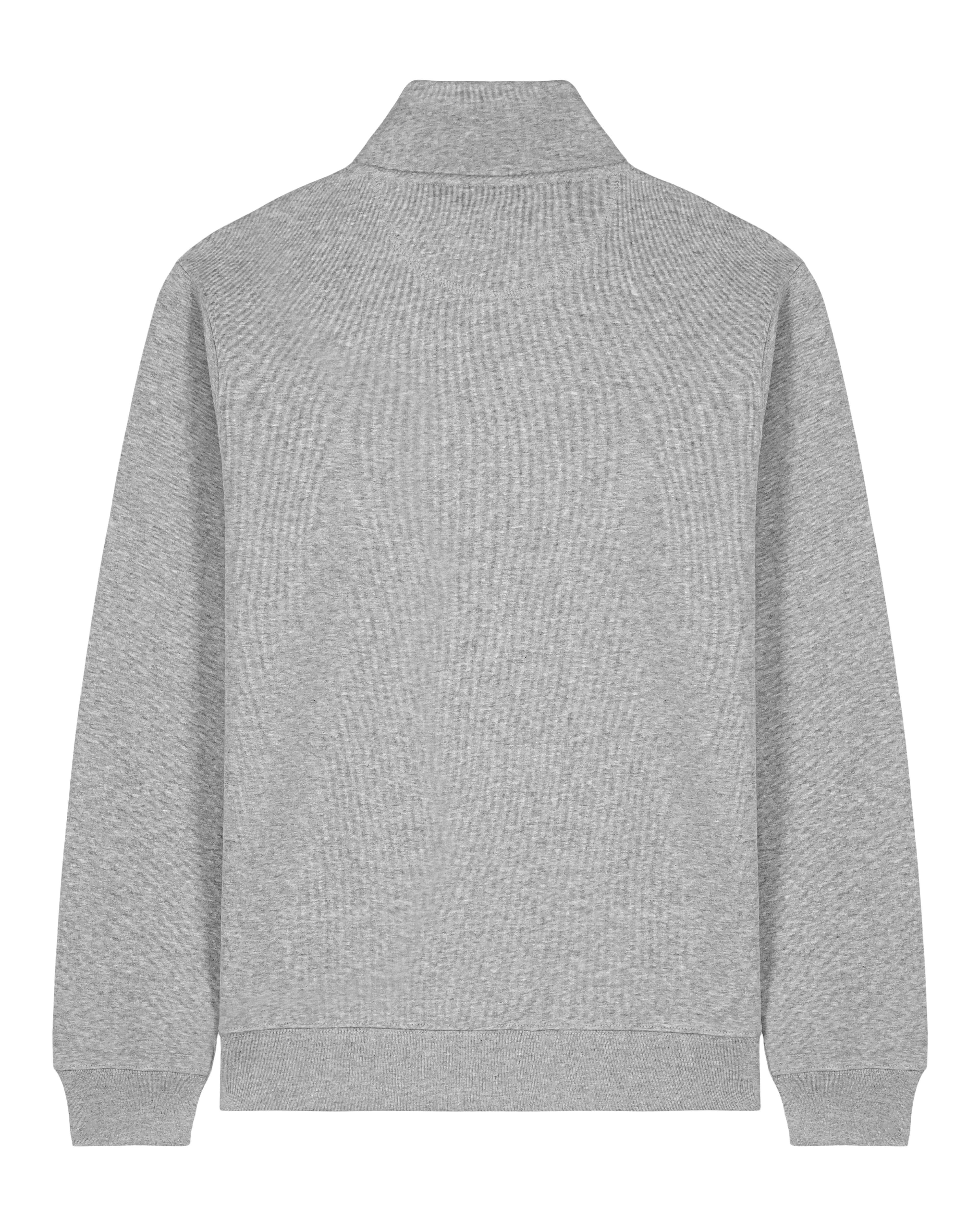 ZIP SWEATER - HEATHER GRIJS