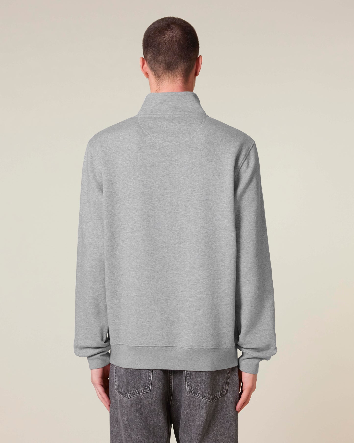 ZIP SWEATER - HEATHER GRIJS