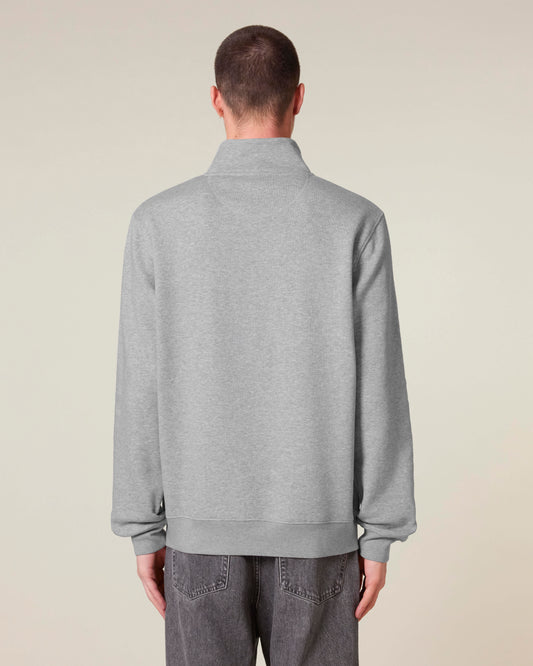 ZIP SWEATER - HEATHER GRIJS