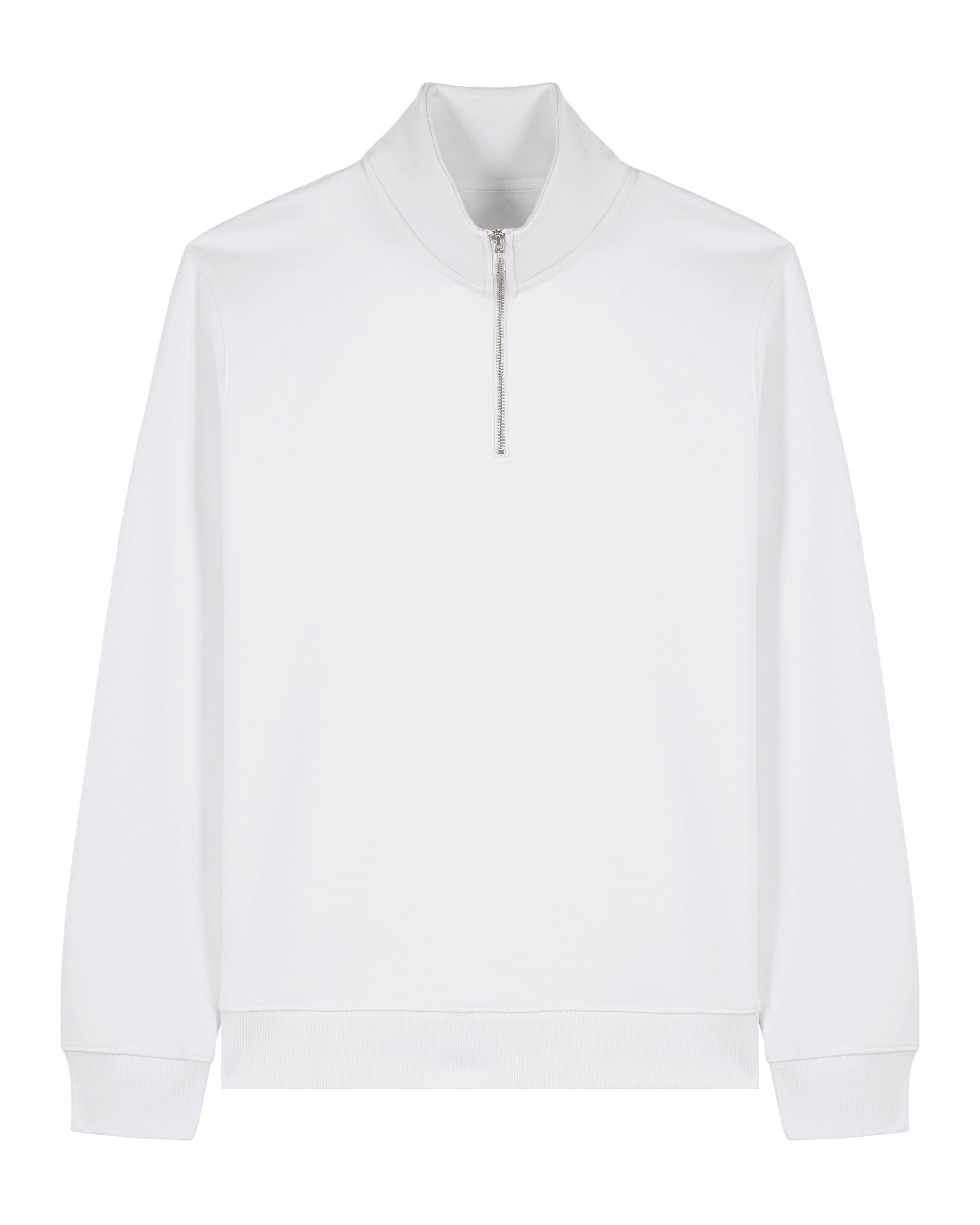 ZIP SWEATER - WIT