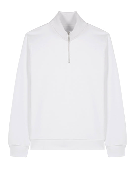 ZIP SWEATER - WIT